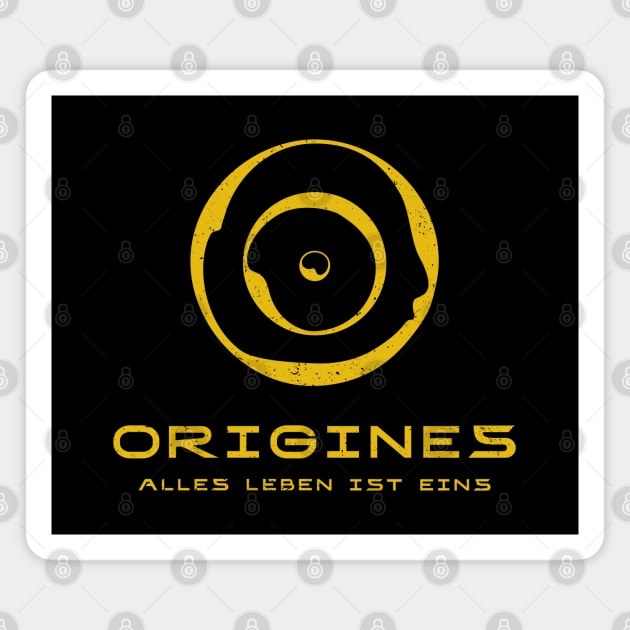 Origines - Alles Leben ist eins Magnet by BadCatDesigns